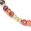 Faceted Round Electroplate Glass Beads Stretch Bracelets for Women BJEW-JB11625-01-3