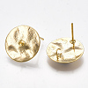 Brass Stud Earring Findings Bails KK-S350-212G-2