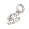 Rack Plating Alloy Crystal Rhinestone European Dangle Charms PALLOY-S189-36P-2