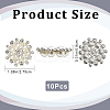 Gorgecraft 10Pcs Flower Sew on Rhinestone FIND-GF0004-93S-2