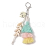 Handmade Macrame Nylon Thread Pendant Decorations HJEW-P019-11P-01-2