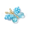 Handmade Glass Seed Beaded Butterfly Pendants PALLOY-MZ00685-05-3