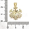 Rack Plating Brass Micro Pave Cubic Zirconia Pendants KK-K401-59G-3