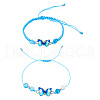 Adjustable Nylon Braided Bead Bracelets BJEW-TA00481-2