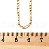 Ion Plating(IP) 304 Stainless Steel Figaro Chain Necklaces STAS-K168-02G-2