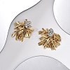 Alloy Leaf Tassel Stud Earrings for Women EJEW-A122-02G-5
