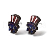 Independence Day Wood Stud Earrings EJEW-D108-01H-2
