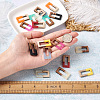 Beadthoven 22Pcs 11 Colors Resin & Walnut Wood Pendants RESI-BT0001-10-6