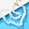 Natural Quartz Crystal Chips Beaded Necklace NJEW-FZ00004-01-1