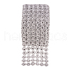6 Rows Plastic Diamond Mesh Wrap Roll Rhinestone Crystal Ribbon Cake Wedding Decoration OCOR-WH0030-03-2