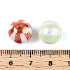 UV Plating Opaque Acrylic Beads OACR-T028-16mm-65-3