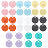 SUPERFINDINGS 48Pcs 8 Colors Spray Painted Alloy Charms FIND-FH0002-71-2