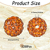 SUNNYCLUE 120Pcs Pave Disco Ball Beads RB-SC0001-13B-2