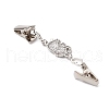 2Pcs Alloy & Iron Cardigan Clips JEWB-BR00182-5