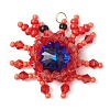 Seed Beads Beaded Charms PALLOY-MZ00343-2