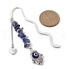 Natural Sodalite Beads Bookmarks AJEW-JK00247-3