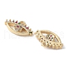 Brass Micro Pave Clear Cubic Zirconia Pendants KK-Q031-47G-04-2