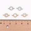 Flower Brass Micro Pave Cubic Zirconia Links X-ZIRC-L054-09-NR-4