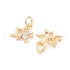 Brass Micro Pave Cubic Zirconia Pendants KK-B133-05G-05-2