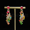Twist Zinc Alloy Rhinestone & Glass Pendant Necklaces & Stud Dangle Earrings Sets FS-WGA0BF7-02-3