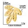 Fashion Leaf 304 Stainless Steel Stud Earrings for Women VG1798-6-1