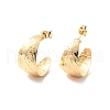Ion Plating(IP) 304 Stainless Steel Chunky C-shape Stud Earrings EJEW-P198-05G-1