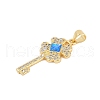 Brass Micro Pave Cubic Zirconia Pendants KK-I723-49A-G-2