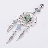 Natural Chip Gemstone Pendant Decorations X1-HJEW-JM00274-2
