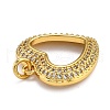 Brass Micro Pave Clear Cubic Zirconia Pendants ZIRC-J025-59G-3