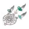 Mixed Gemstone Chip Big Pendants PALLOY-JF02293-3