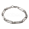 Tarnish Resistant 201 Stainless Steel Byzantine Chain Bracelets BJEW-B078-94P-1