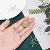   4Pcs 4 Styles Brass Pendant Cabochon Settings KK-PH0010-44P-3