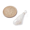 Electroplated Natural Quartz Crystal Dyed Pendants PALLOY-JF02324-02-2