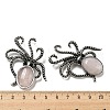 Natural Rose Quartz Octopus Brooch G-Z050-01G-3