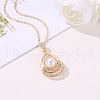 Teardrop Alloy Crystal Rhinestone Stud Dangle Earrings & Pendant Necklaces Sets WGE0910-01-3