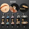 G23 Titanium Micro Pave Clear Cubic Zirconia Threadless Labrets WGA56E5-10-1