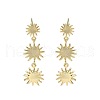 S925 Sterling Silver Sunflower Tassel Stud Earrings CG4373-8
