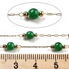 Handmade Round Dyed Natural Malaysia Jade Beaded Chains CHS-P019-08G-E-2