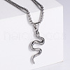 Fashionable Creative Stainless Steel Snake Pendant Necklace YP7517-1-1