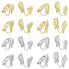 SUPERFINDINGS 16Pcs 8 Style Alloy Clip-on Earring Findings FIND-FH0008-05-1