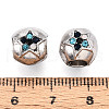 Alloy Rhinestone European Beads FIND-N009-11P-3