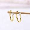 S925 Sterling Silver Clear Cubic Zirconia Hoop Earrings PR5334-4