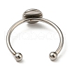 304 Stainless Steel Open Cuff Ring Findings STAS-H215-01D-P-2