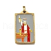 Tarot 304 Stainless Steel Enamel Pendants STAS-M119-07A-G-1