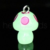 Spray Painted Luminous Resin Pendants RESI-A017-05-2