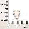 Rack Plating Brass Flower Animal Connector Charms KK-L225-027P-3