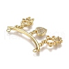 Brass Mirco Pave Clear Cubic Zirconia Pendants ZIRC-A011-39G-3