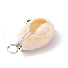 Natural Cowrie Shell & Alloy Sea Animals Pendants PALLOY-JF03751-01-4