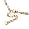 Alloy Enamel Sakura Pendant Necklace NJEW-JN04052-7