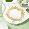 Natural Citrine Chip Beaded Stretch Bracelets BJEW-JB11133-03-2